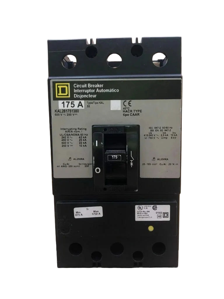 KAL261751380 | Square D by Schneider Electric 2-Pole 175A Molded Case Circuit Breaker