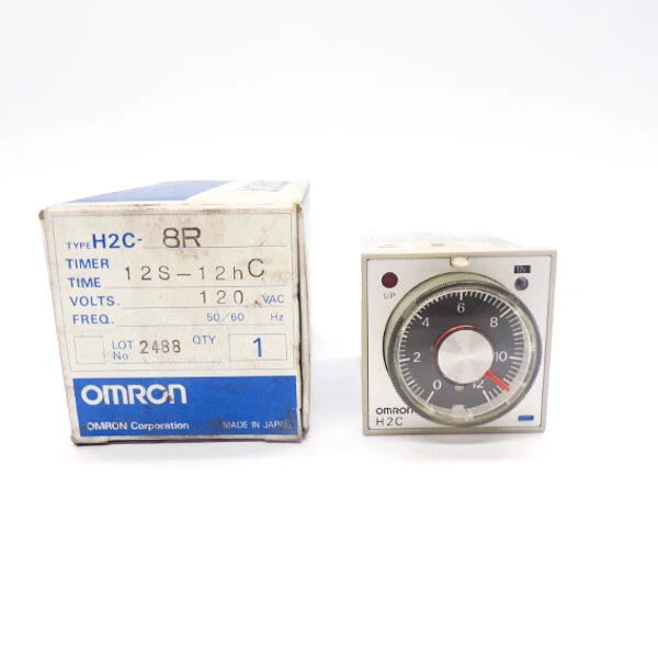 H2C-8R | Omron Motor Driven Timer, Relay Output, Panel Mount, Adjustable Time Range