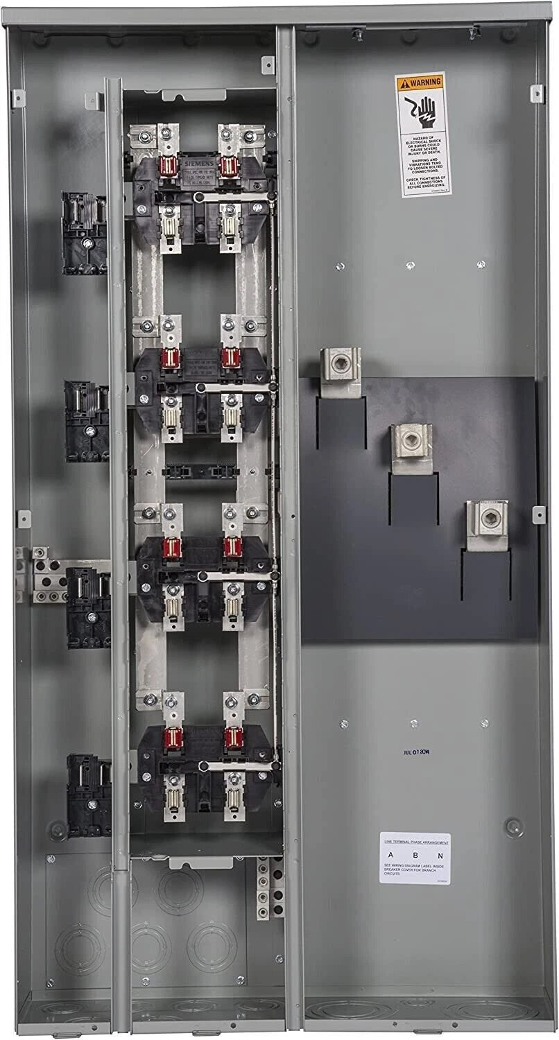 Siemens WEP4411 400A 1-Phase Meter Pack 4J Ring Multi-Position Meter Socket Panel