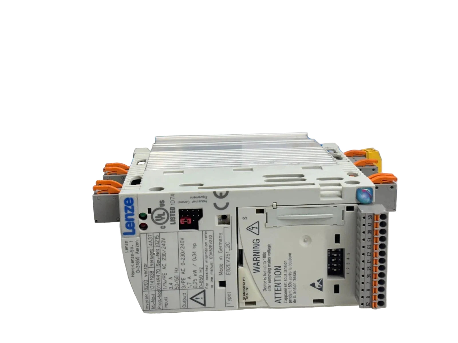 D-31855 | Lenze 8200 Vector Frequency Inverter Drive 0.37 kW