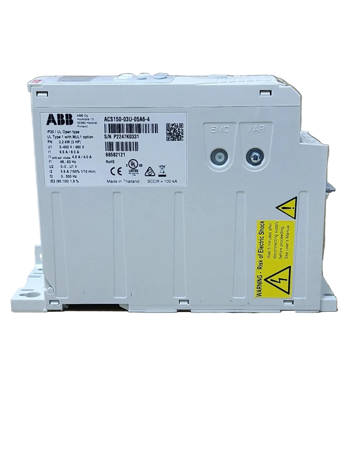 ACS150-03U-05A6-4 | ABB Acs150 Micro Variable Frequency Drive 3 Hp 5.6 A 480 Vac Ip20 R1 Frame