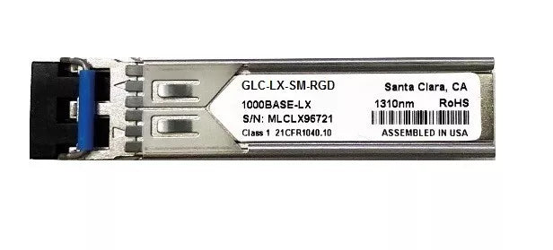 GLC-LX-SM-RGD | Cisco 1GB BASE-LX/LH SMF and MMF SFP Rugged Transceiver w/ DOM