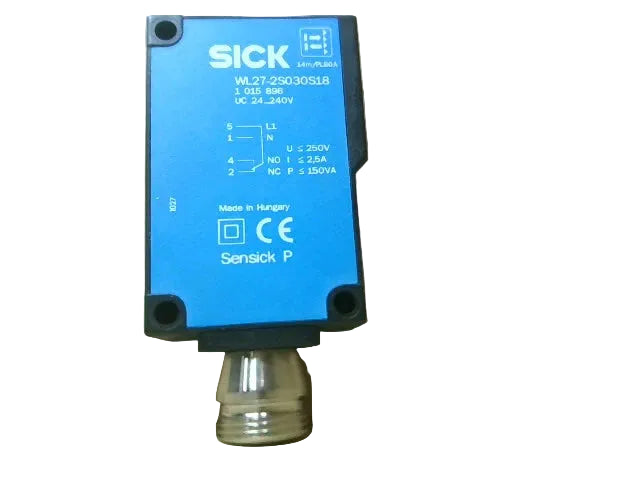 WL27-2S030S18 | SICK Photoelectric Sensor, 24–240 V AC/DC, Adjustable