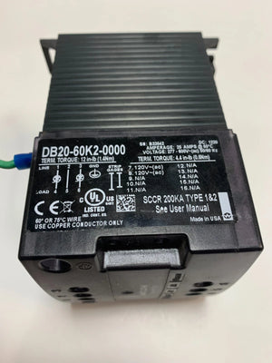 Watlow DB20-60K2-0000 DIN-A-MITE B Three-Phase SCR Power Controller with Natural Convection Cooling