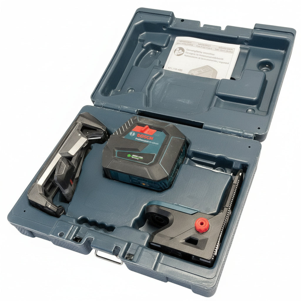 Bosch GCL100-40G Green Beam Cross-Line Laser Level with Plumb Points