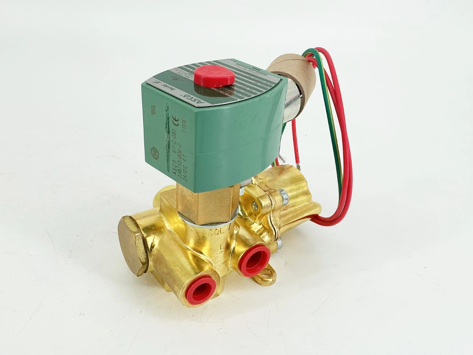 ASCO 8344G070 RedHat II Four-Way Brass Solenoid Valve for Industrial Fluid Control Applications