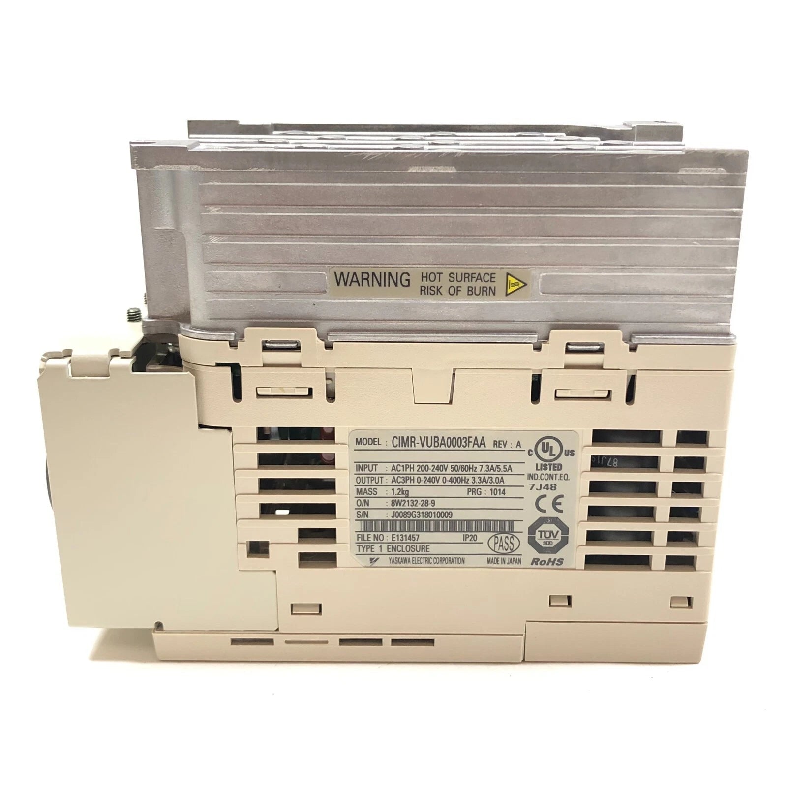 CIMR-VUBA0003FAA | Yaskawa Electric 0.5 HP 240V V1000 AC Drive, 1-Phase, Open Loop Vector Control