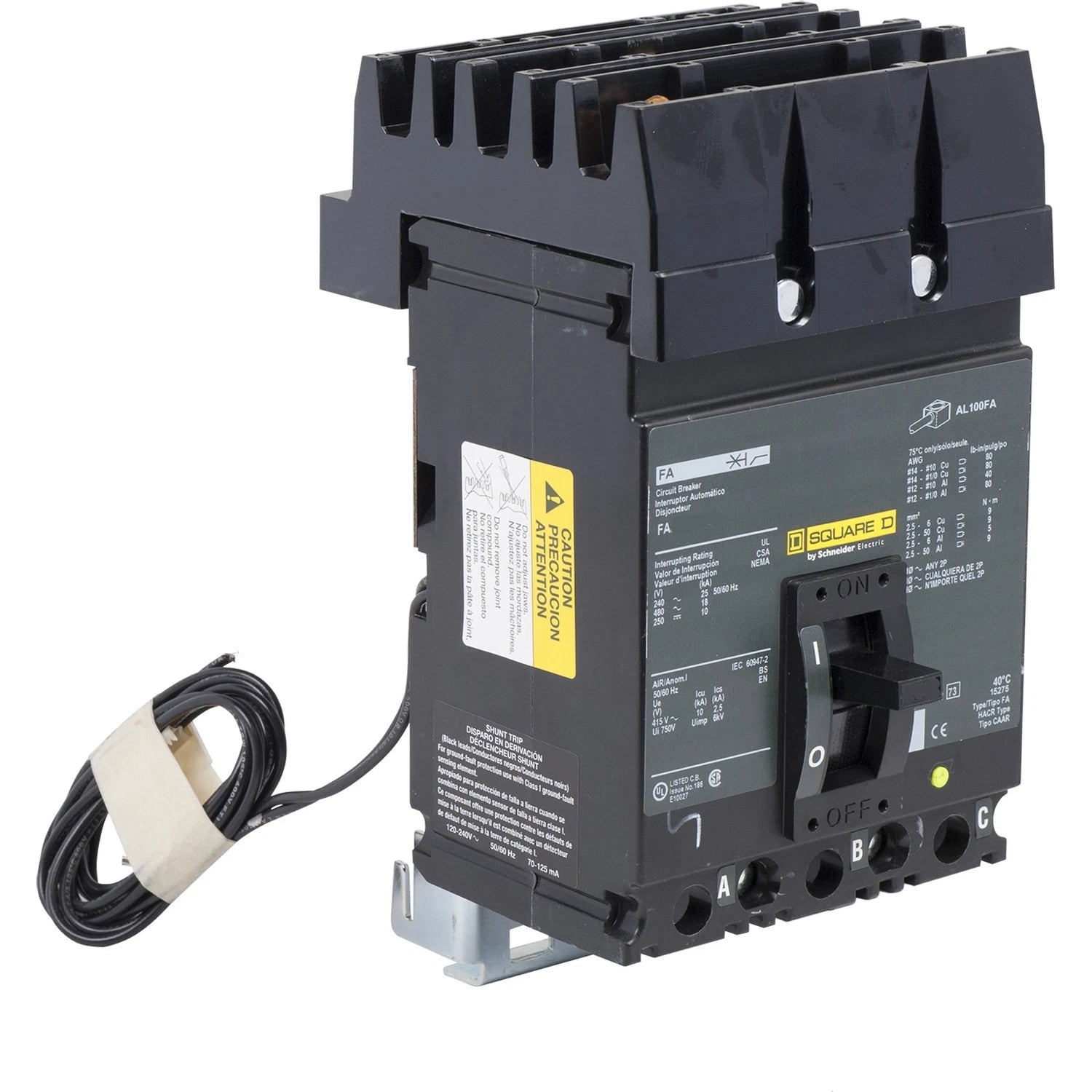 FA340501021 | Schneider Electric 50A 3-Pole Thermal-Magnetic Molded Case Circuit Breaker