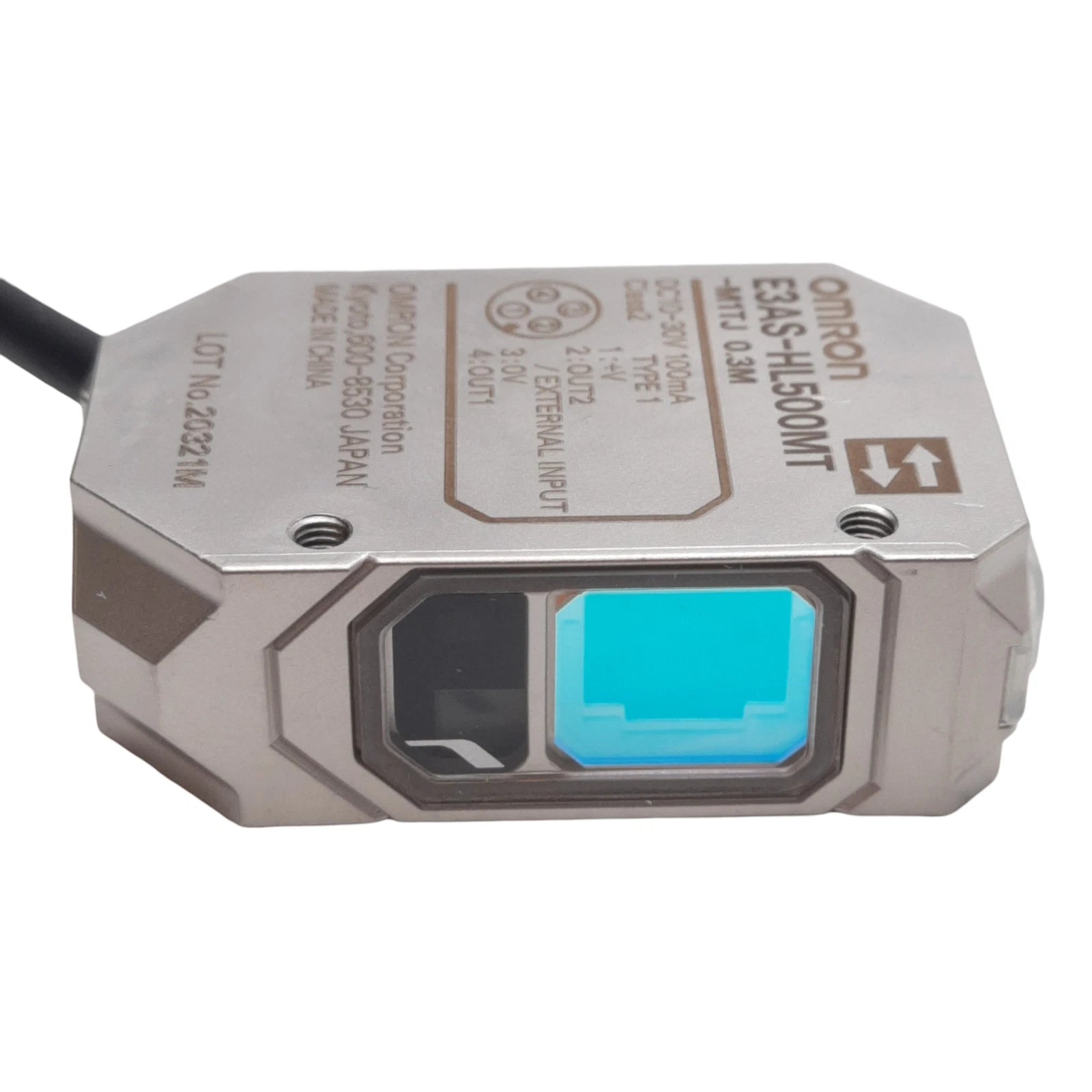 Omron E3AS-HL500MT-M1TJ Laser Photoelectric Sensor 500mm IO-Link PNP