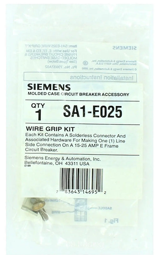 SA1E025 | Siemens Lug Terminal Kit Circuit Breaker