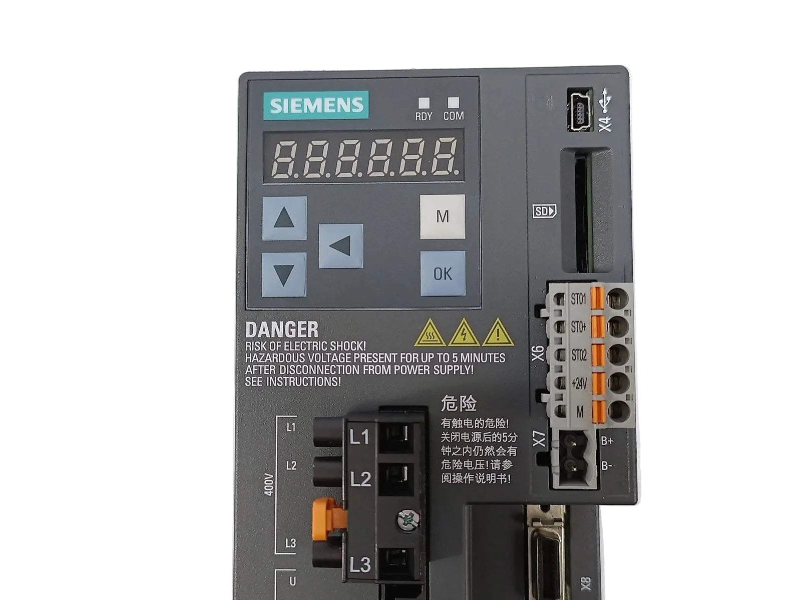 Siemens 6SL3210-5FE10-8UF0 SINAMICS V90 PROFINET Servo Drive