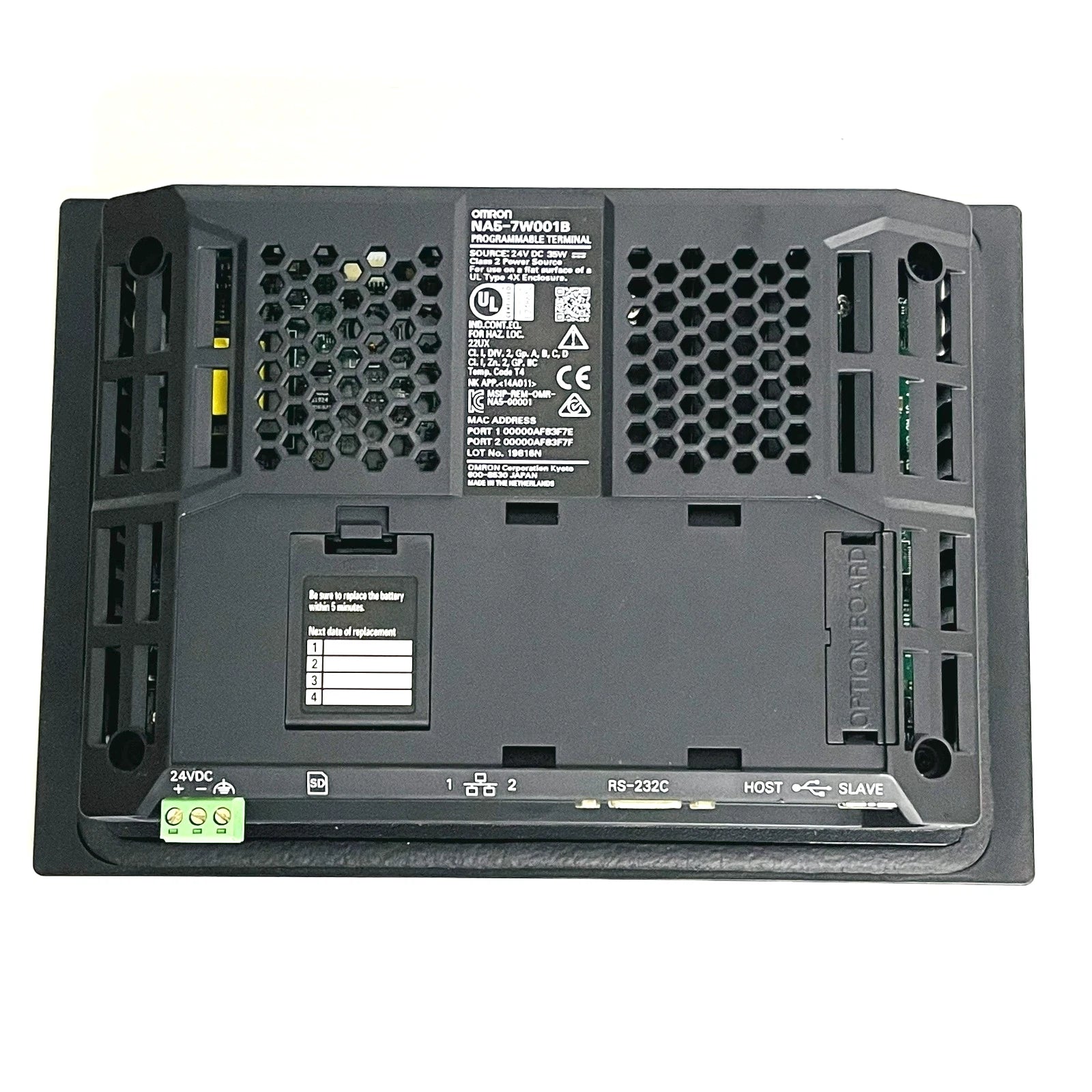 Omron NA5-7W001B Sysmac 7" Touchscreen HMI 800×480 TFT Operator Interface