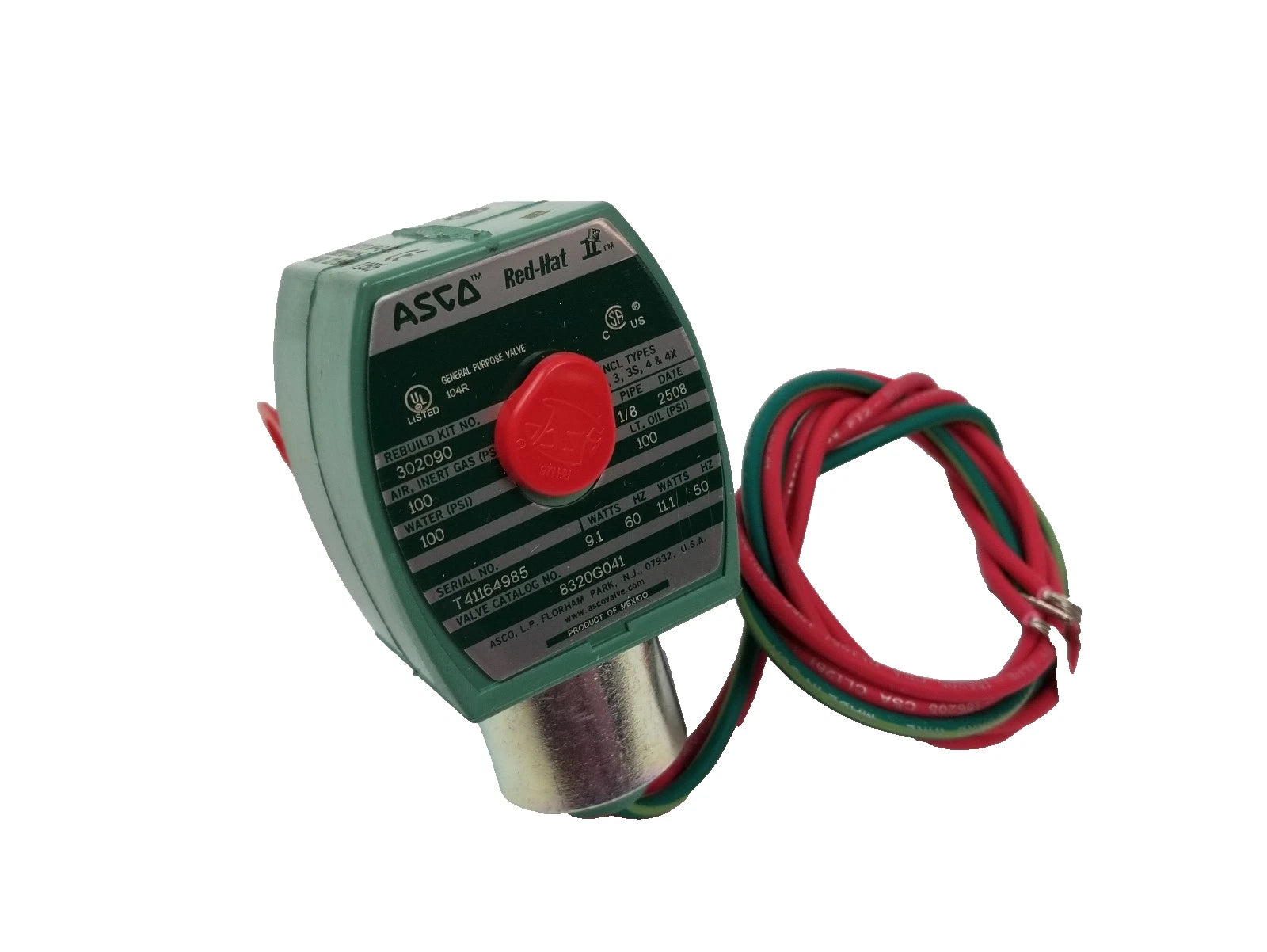 ASCO 8320G041 RedHat 8320 Series Three-Way Stainless Steel Solenoid Valve for Industrial Fluid Control