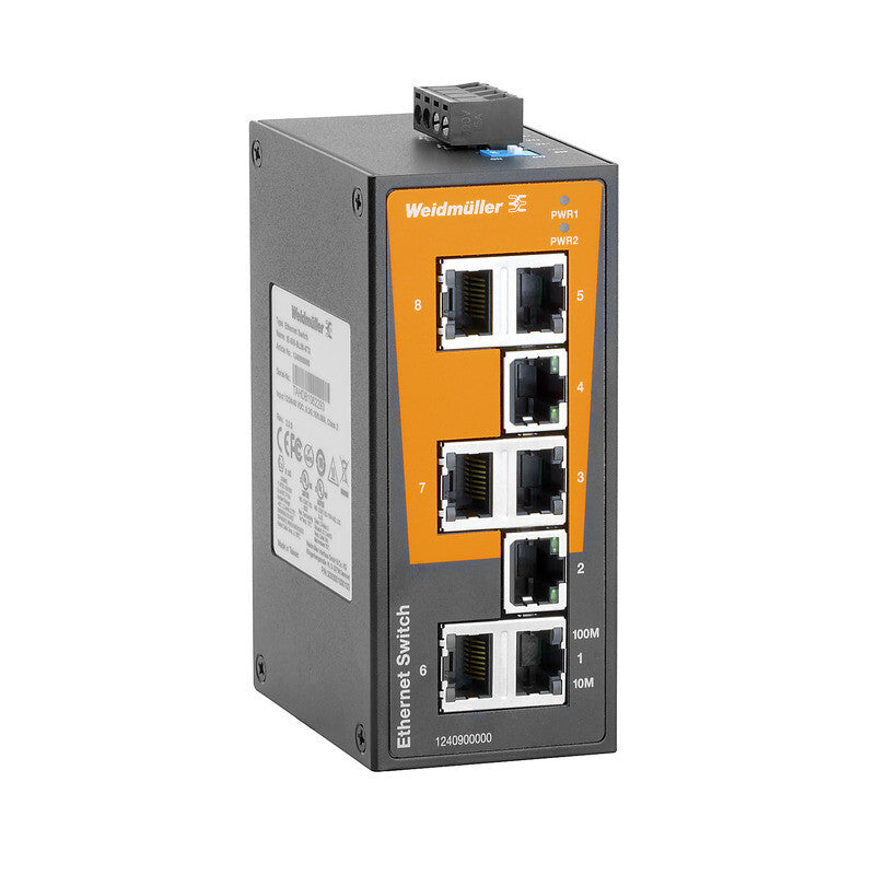 Weidmuller IE-SW-BL08-8TX BasicLine Industrial Ethernet Switch 8x RJ45 IP30