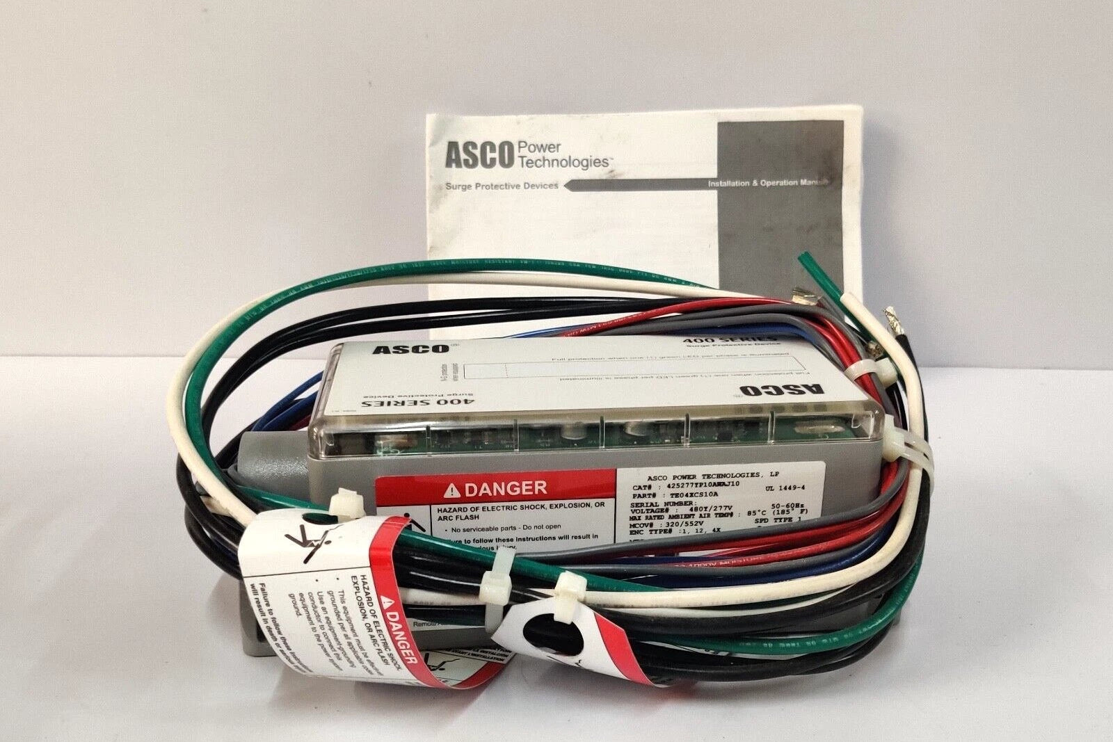 ASCO TE04XCS10 Power Technologies XCS Series 100kA 480Y/277V Surge Protective Device