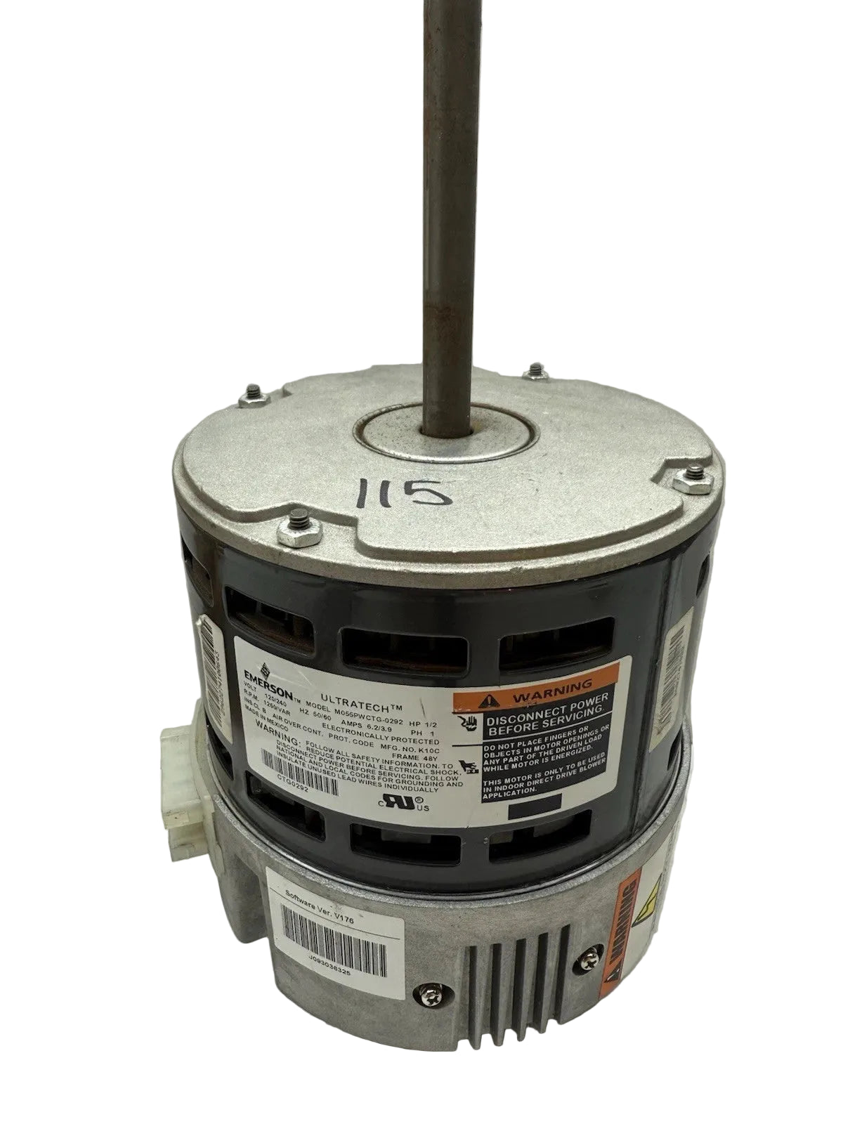 M055PWCTG-0292 | Emerson Ultratech 1/2 HP Dual Voltage HVAC Blower Motor