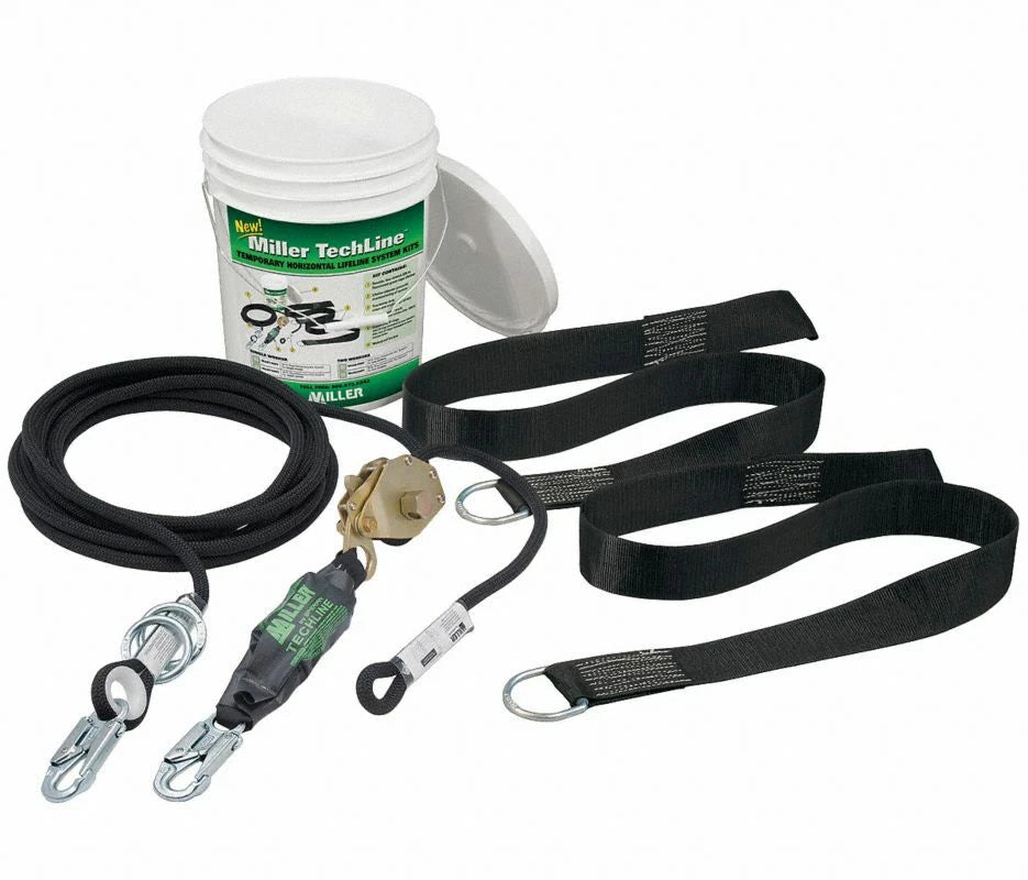 HLLR2-Z7/60FT | Miller Honeywell TechLine 60 ft Horizontal Rope Lifeline System (2-User)