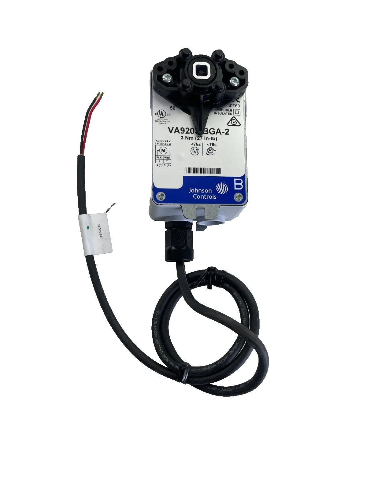 Johnson Controls VA9203-BGA-2 24V Spring Return Ball Valve Actuator
