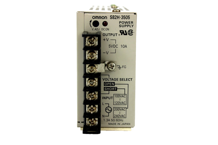 S82H-3505 | Omron 5VDC 10A Panel Mount Power Supply 100–240VAC