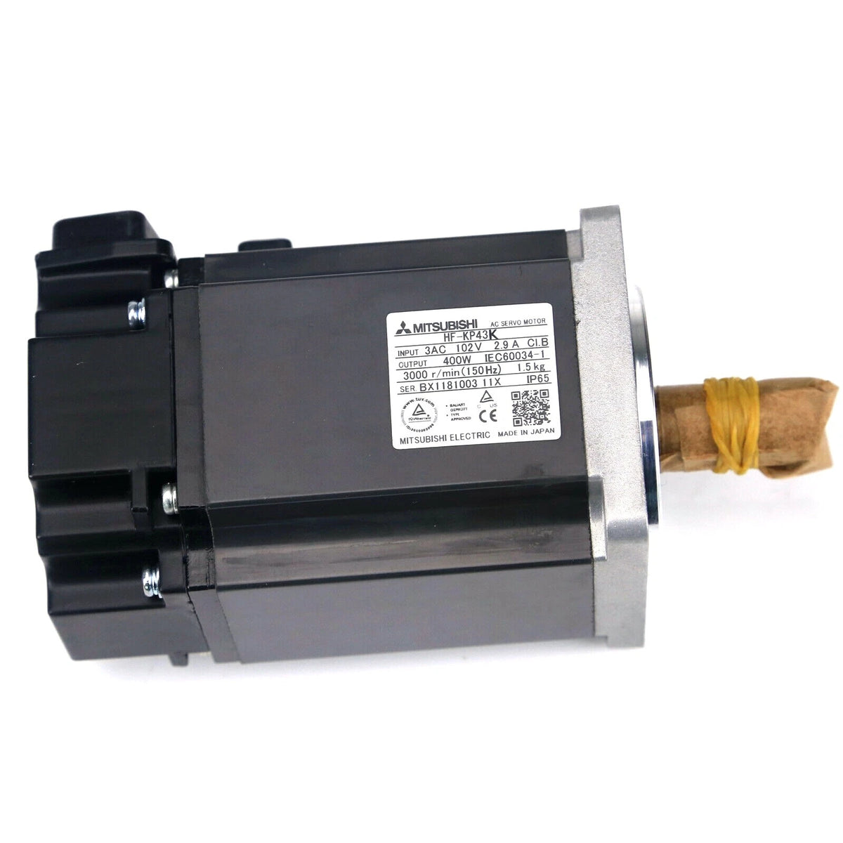 HF-KP43 | Mitsubishi 400W AC Servo Motor with Absolute Encoder, 3000 RPM, IP65