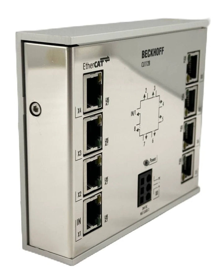 Beckhoff CU1128 8-Port EtherCAT Junction for Industrial Network Expansion and Distributed Automation