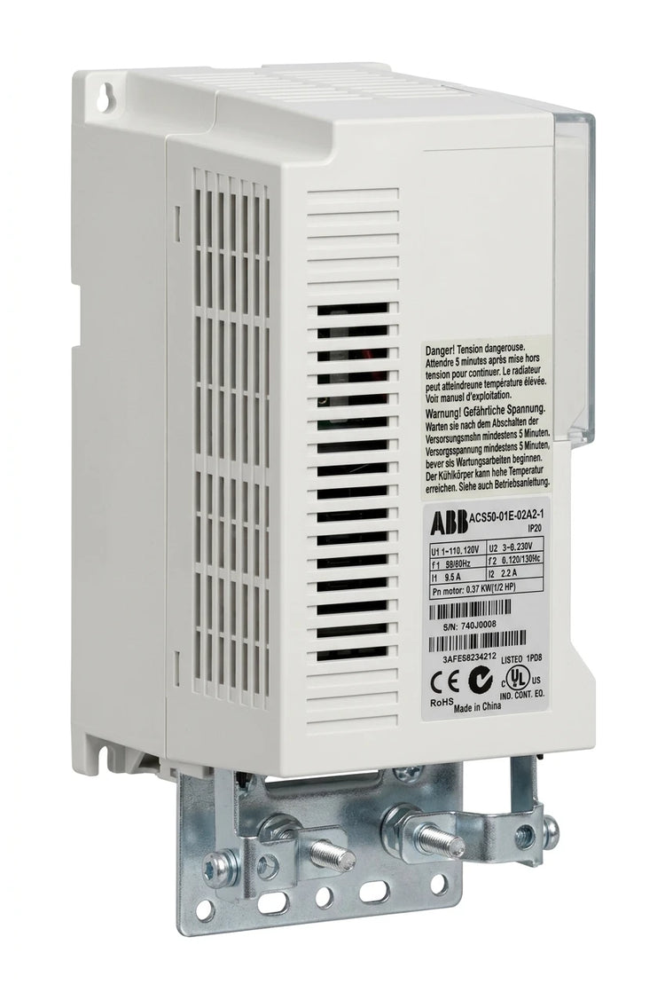 ABB ACS55-01E-02A2-1 0.37kW 1/2HP 110-120V Micro AC Drive with Filter