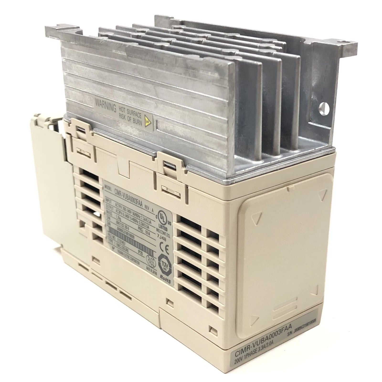 CIMR-VUBA0003FAA | Yaskawa Electric 0.5 HP 240V V1000 AC Drive, 1-Phase, Open Loop Vector Control