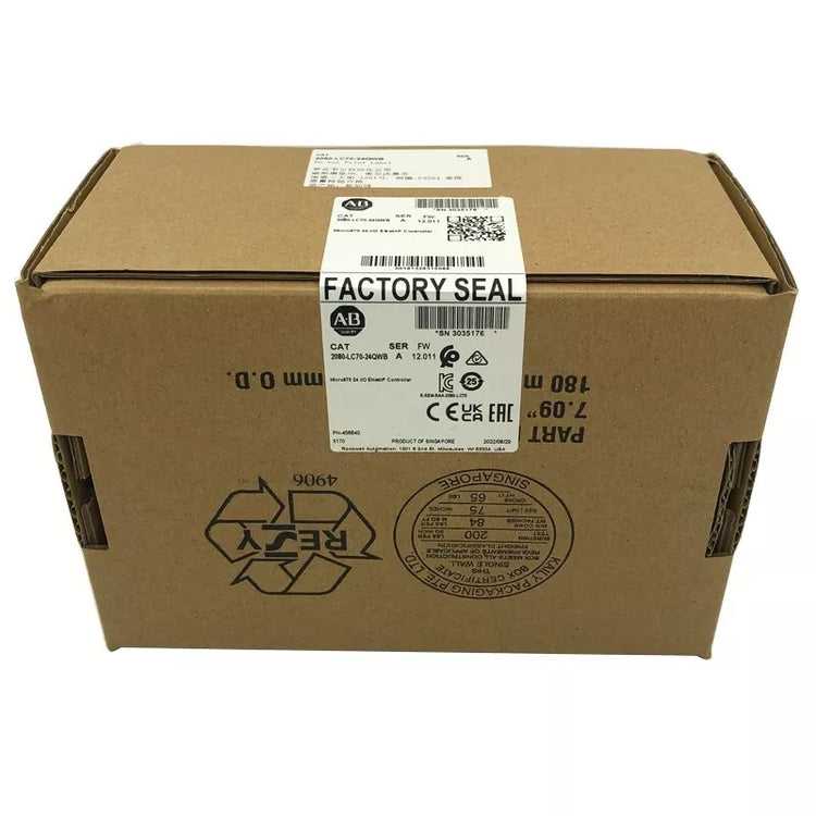 2080-LC70-24QWB | Allen-Bradley Micro870 Controller 14-In 24V AC/DC, 10-Out Relay