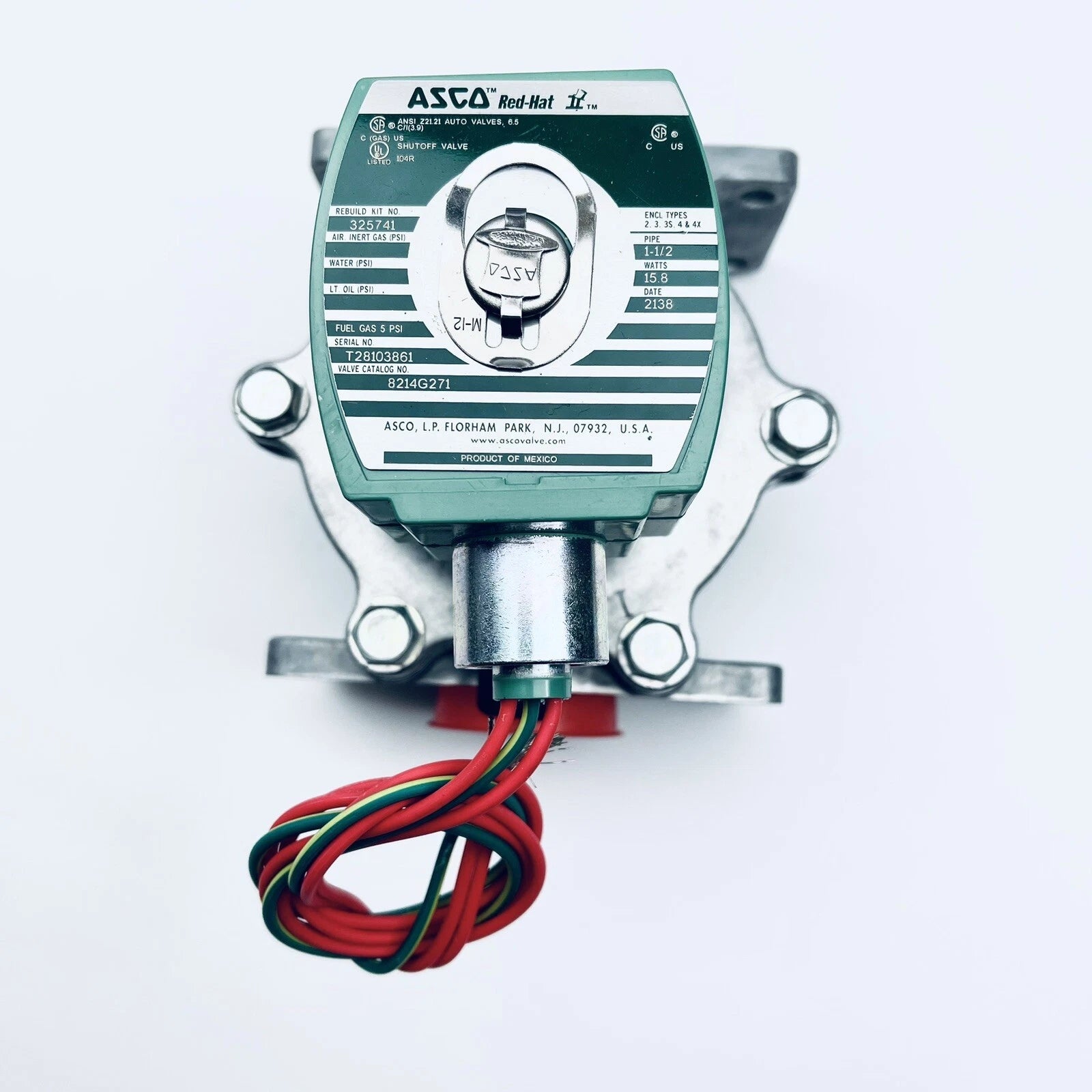 ASCO 8214G271 1-1/2" 120V NC Gas Shut-Off Solenoid Valve
