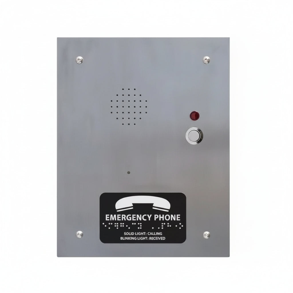 Rath Communications 2100-958NSIP IP Emergency Phone Call Box with Stainless Steel Faceplate