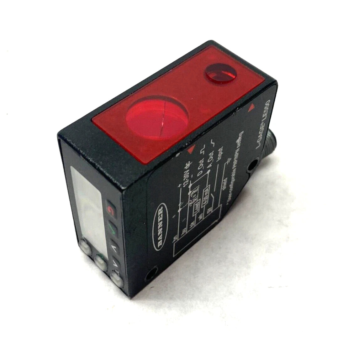 LE550IQ | Banner Engineering Laser Displacement Sensor 100–1000 mm, 4–20 mA Output