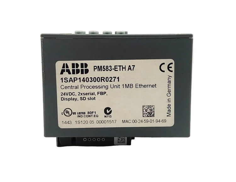 ABB 1SAP140300R0271 PM583-ETH AC500 Programmable Logic Controller Processor Module