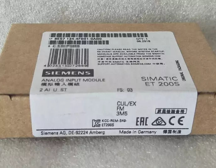 6ES7134-4FB01-0AB0 | Siemens Analog Voltage Input Module