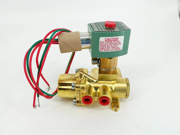 ASCO 8344G070 RedHat II Four-Way Brass Solenoid Valve for Industrial Fluid Control Applications