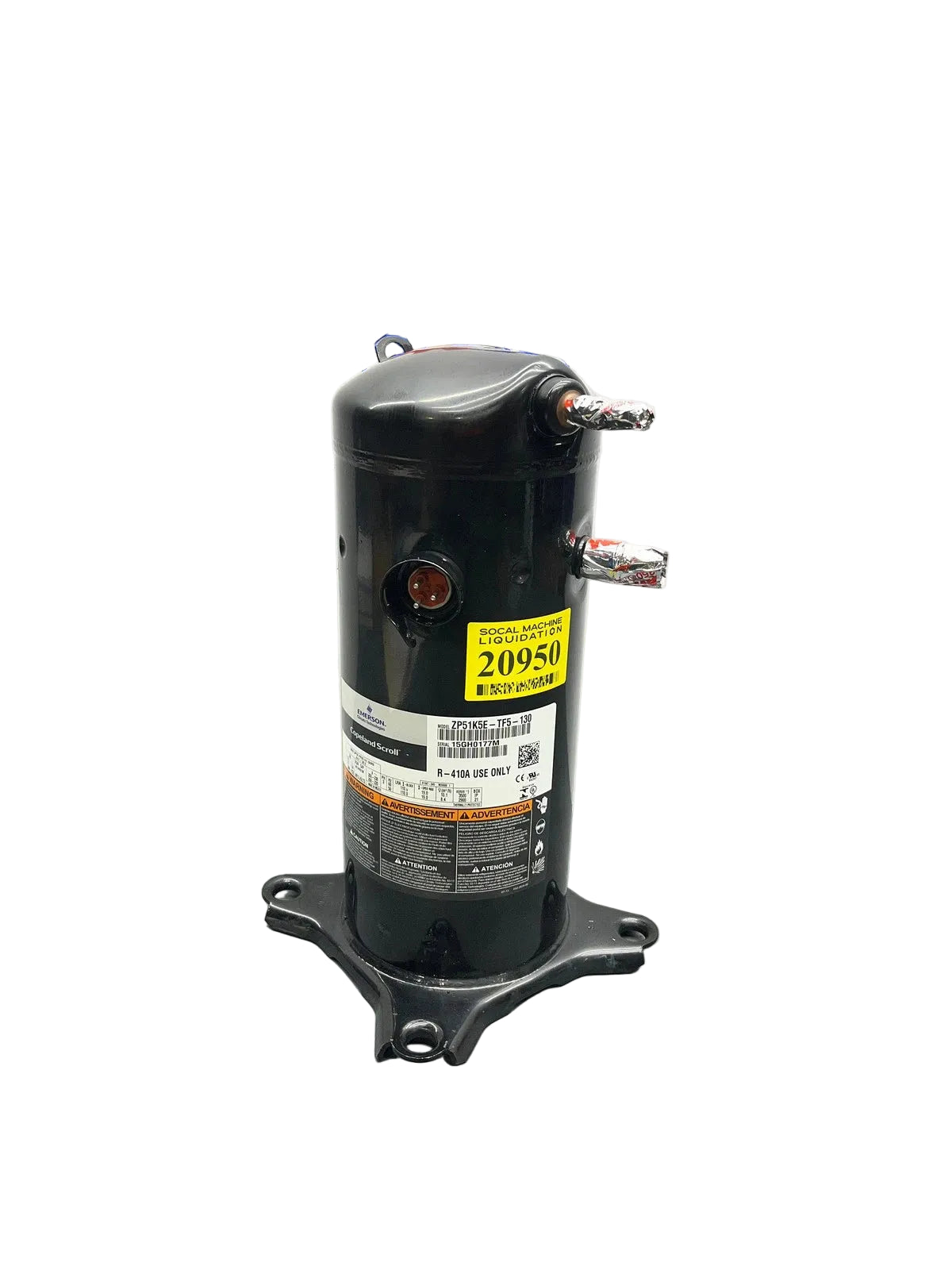 Copeland ZR34KA-PFV-130 Scroll Compressor 34,400 BTU 208-230V 1-Phase R22 R407C HVAC