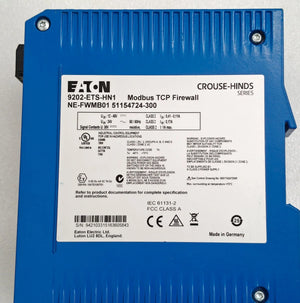 Eaton 9202-ETS-HN1 Industrial Ethernet Modbus TCP Firewall Security Appliance