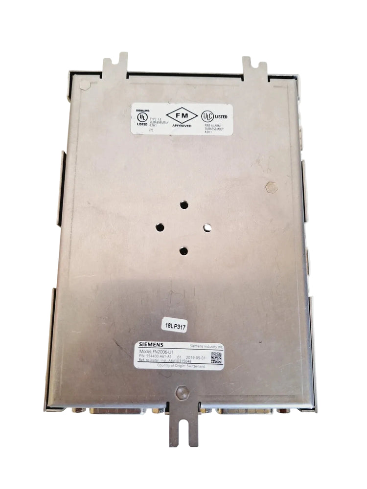 Siemens FN2006-U1 Single-Mode Fiber-Optic Interface Module for Fire Alarm Networks