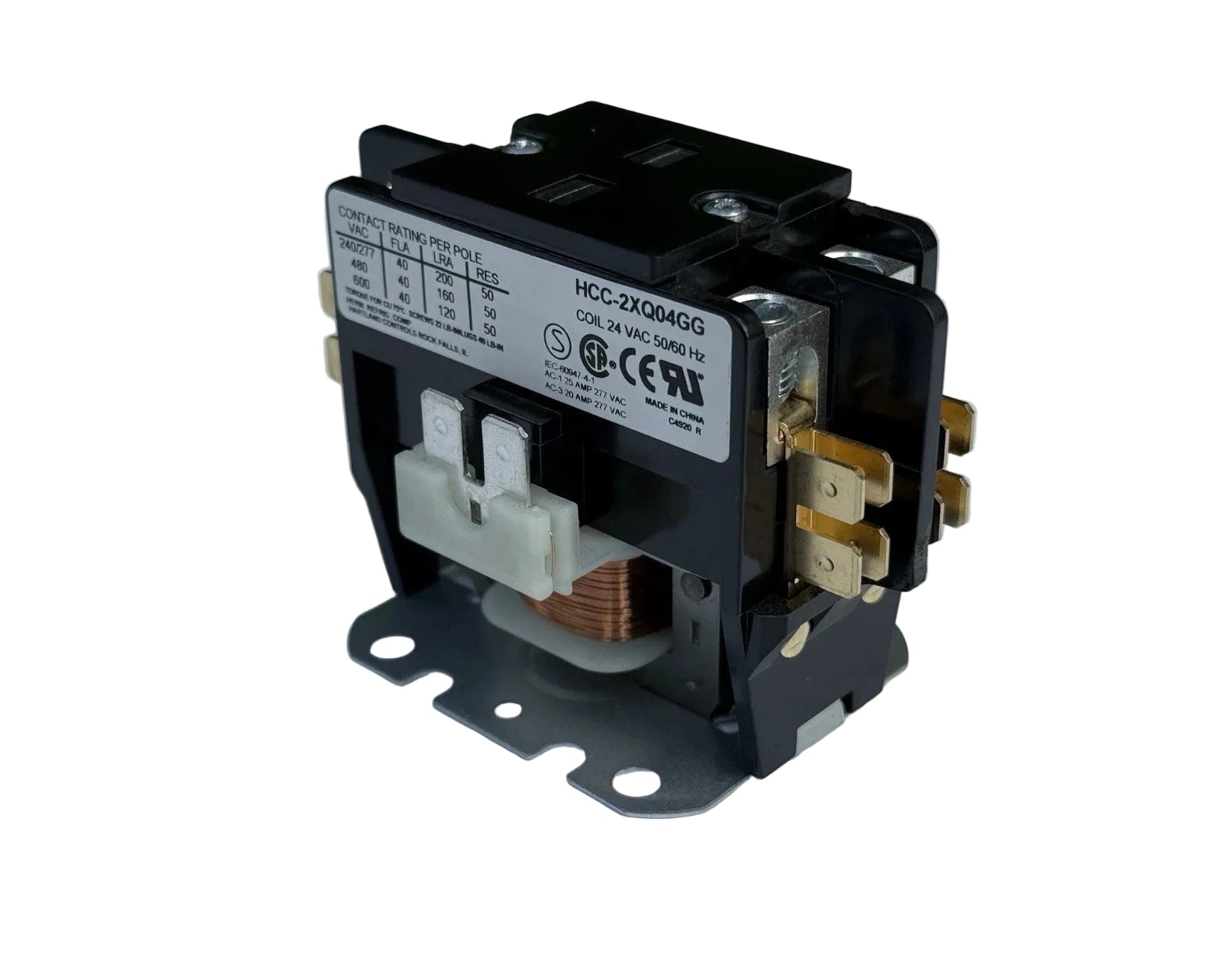 HCC-2XQ04GG | Hartland Controls 40A 2-Pole 24VAC Contactor