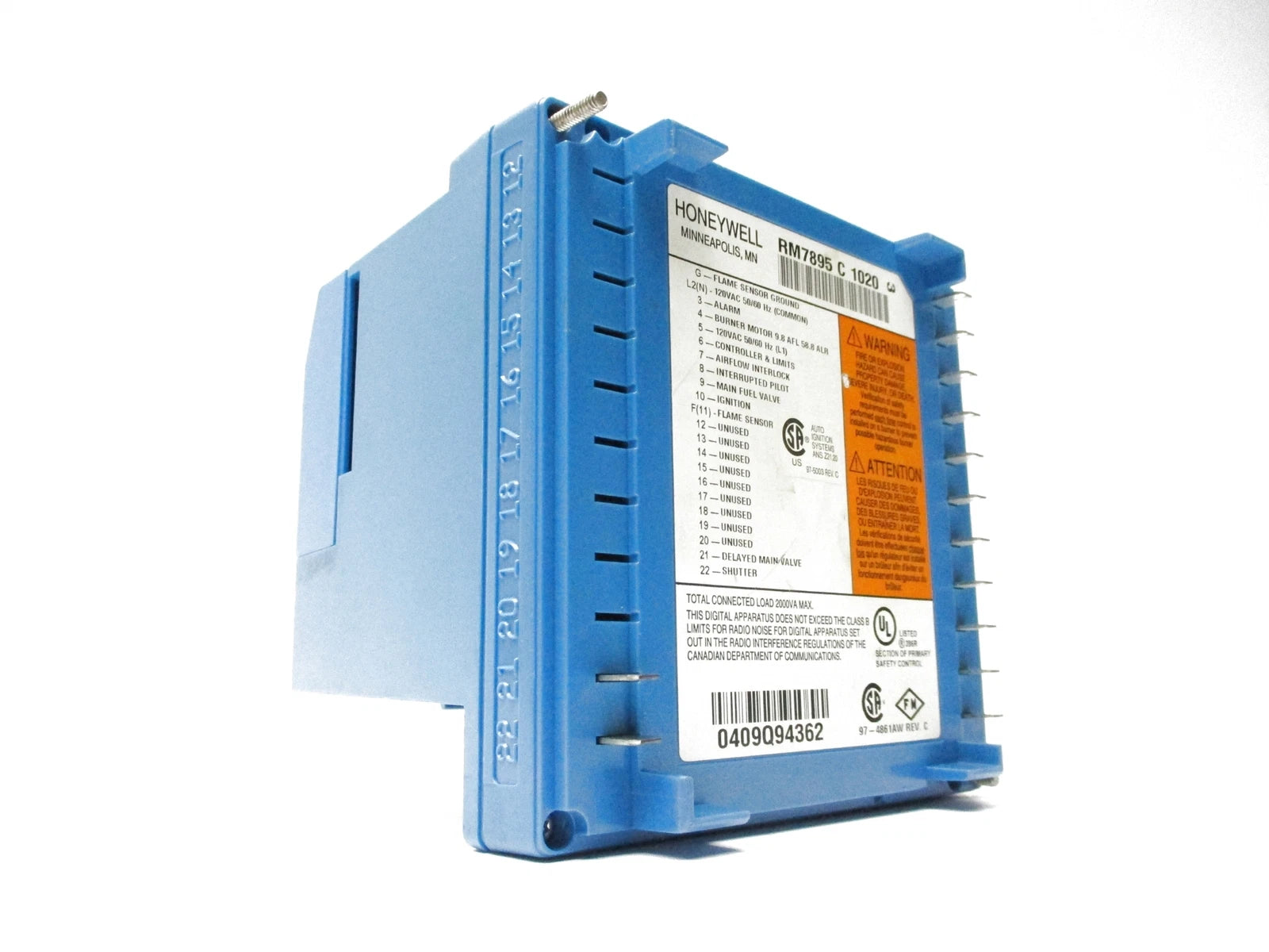 RM7895C1020 | Honeywell Flame Safeguard Burner Control 120 V Microprocessor Type