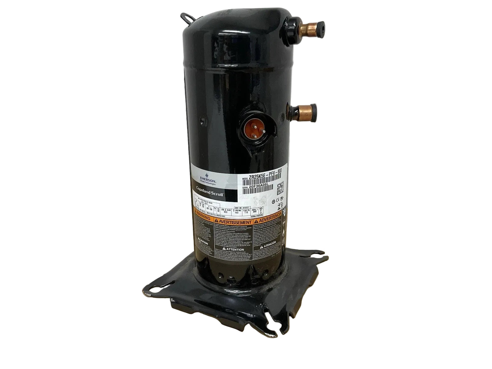 ZR25K5E-PFV-800 | Copeland Scroll Compressor 208–230V 1PH R-407C 24,300 BTU