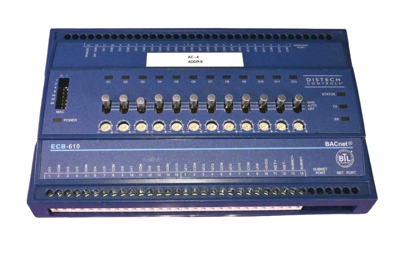 Distech Controls ECB-610 BACnet Advanced Application Controller with HOA Switches for Commercial HVAC