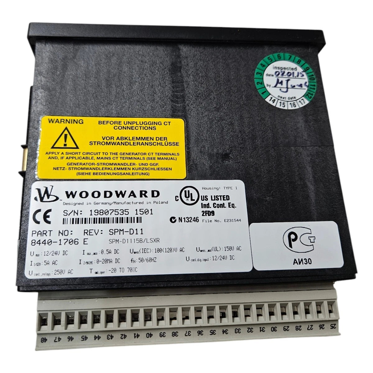 Woodward 8440-1706 SPM-D11/LSXR Load Share Synchronizer