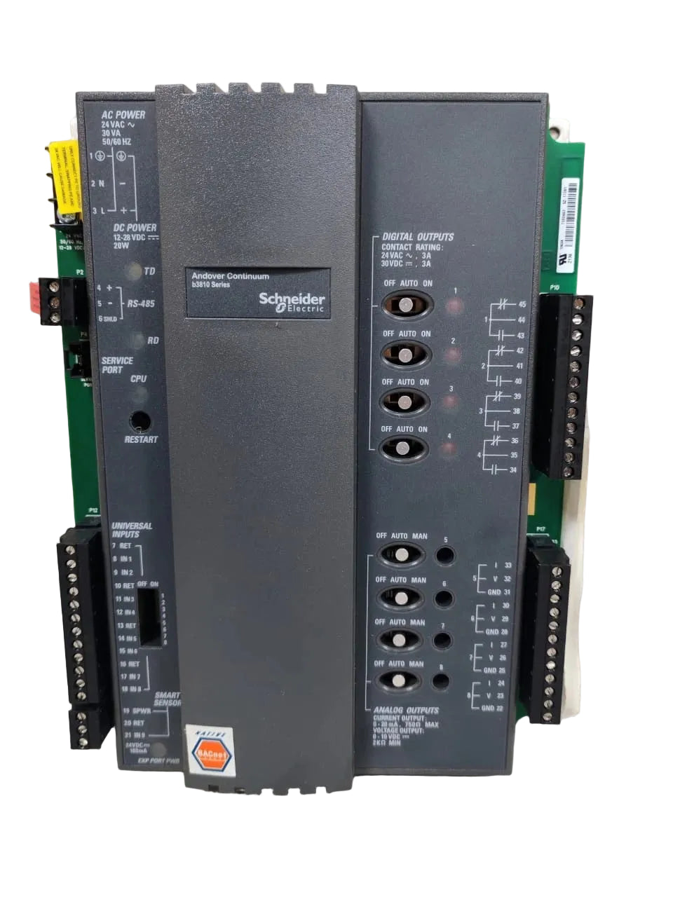Schneider Electric Andover Continuum B3810 BACnet Local Controller 8 UI 8 DO