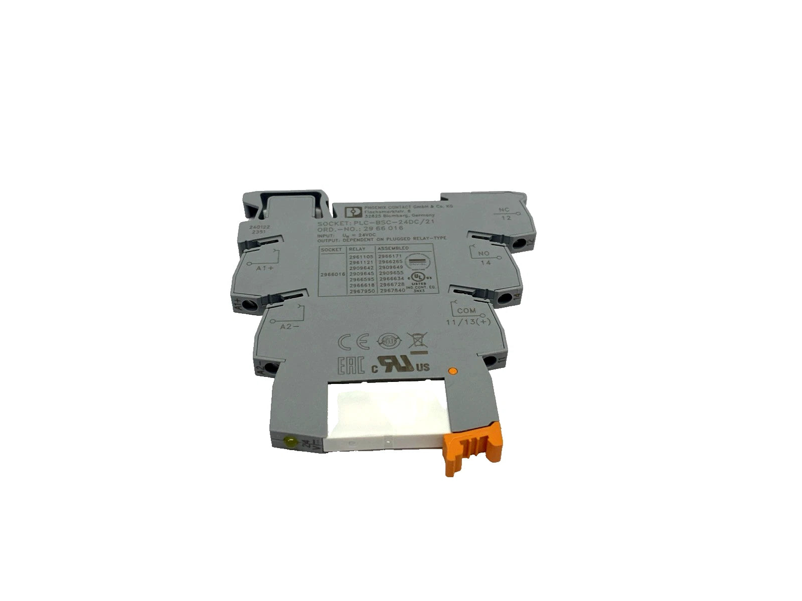2966171 | Phoenix Contact PLC Interface SPDT Relay Module, 24VDC, 6A, DIN-Rail