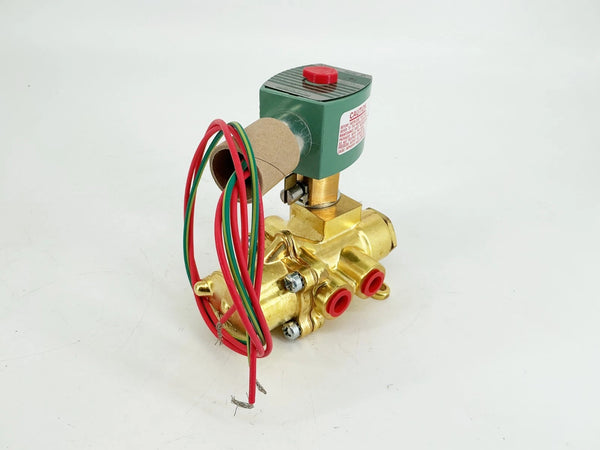 ASCO 8344G070 RedHat II Four-Way Brass Solenoid Valve for Industrial Fluid Control Applications