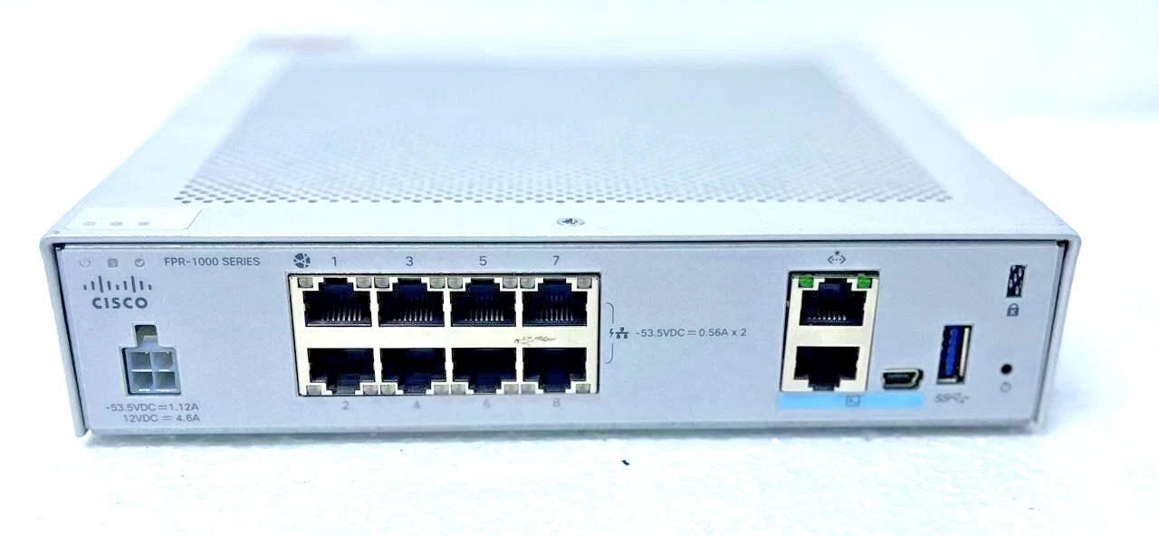 Cisco FPR-1010 Firepower 1000 Series Next-Generation Firewall Appliance with 8 Gigabit Ethernet Ports
