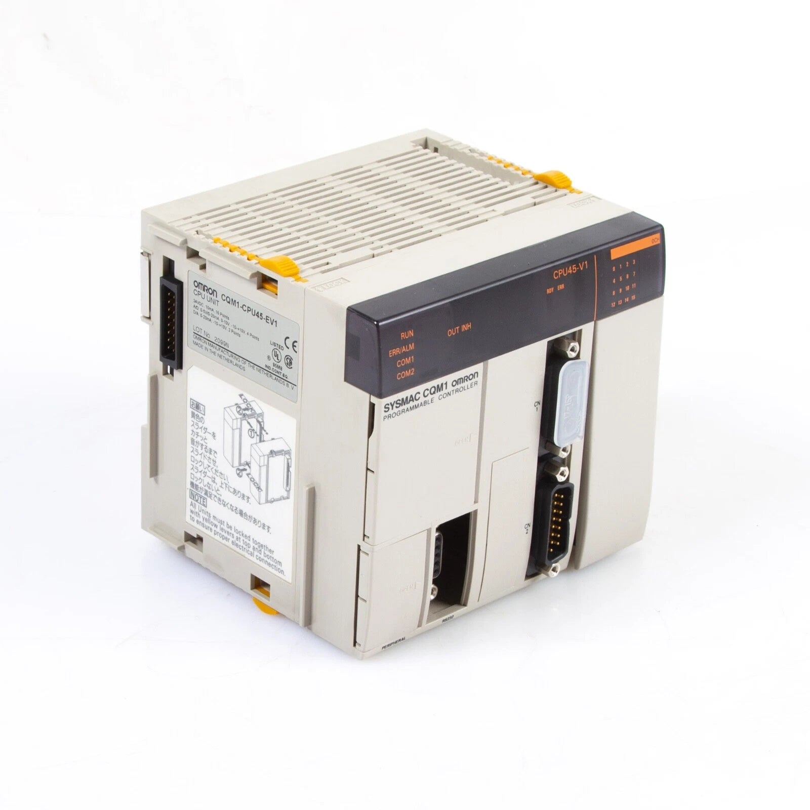 CQM1-CPU45-EV1 | Omron SYSMAC CQM1 PLC CPU Module With PA203 Power Supply 24VDC 16 Points