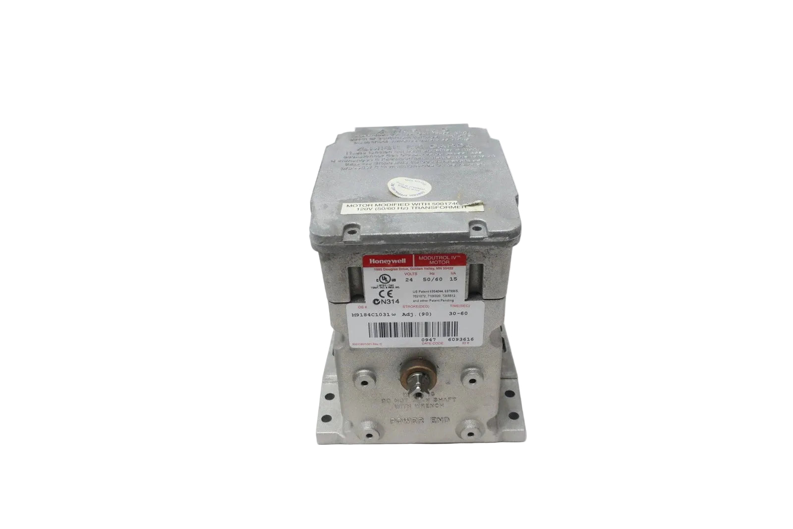 M9184C1031 | Honeywell Modutrol IV 24V Proportional Actuator Motor 150 lb-in Torque