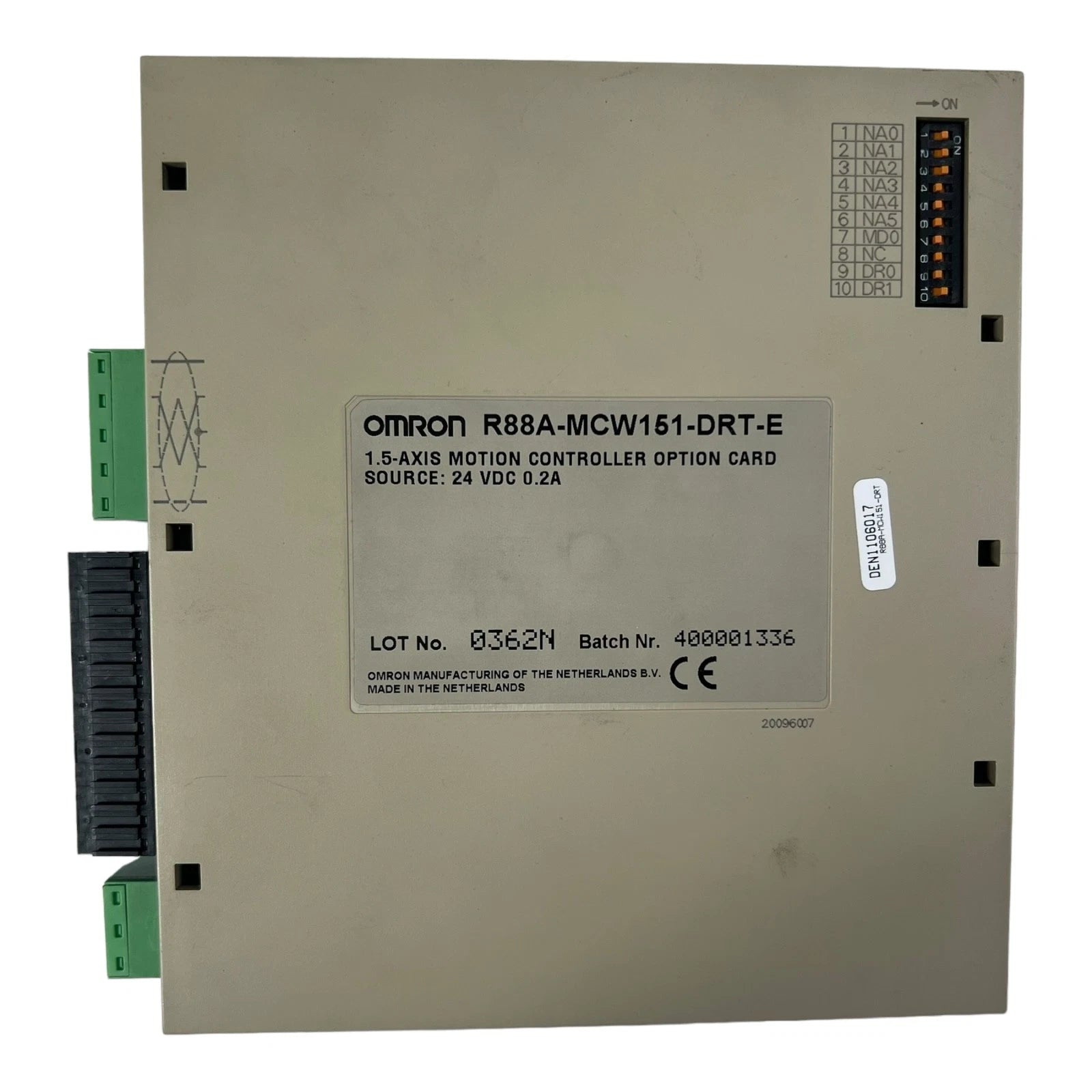 R88A-MCW151-DRT-E | Omron Advanced Motion Controller 1.5 Axis 24 VDC