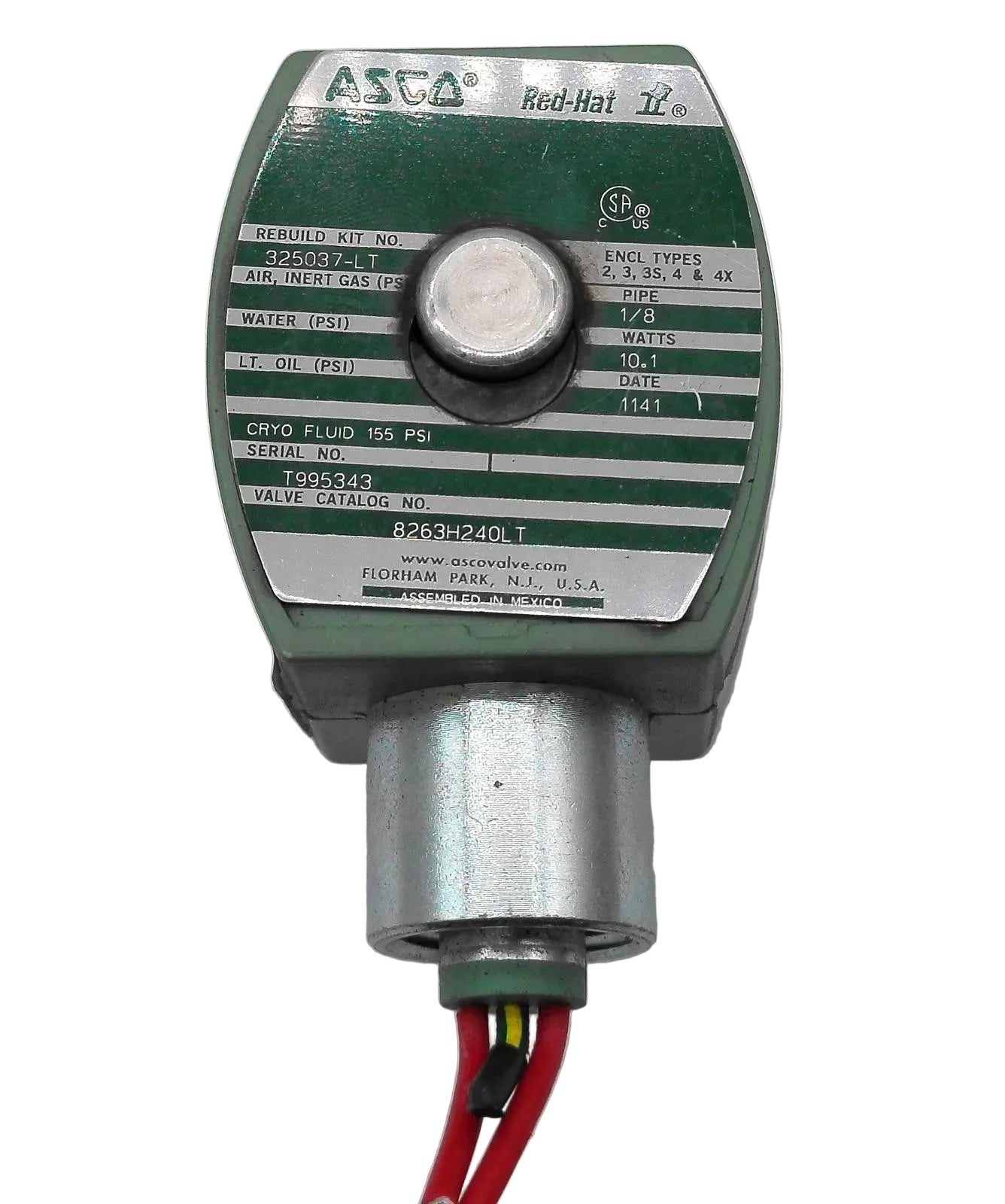 ASCO 325-037-LT Rebuild Kit for Series 8262 and 8263 Alternating Current Solenoid Valves